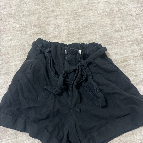 Abercrombie & Fitch linen blend paper bag shorts size small - Picture 2 of 4